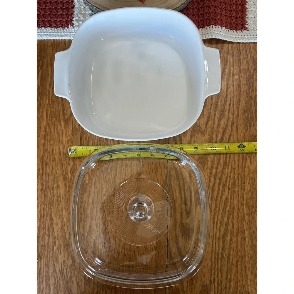 Corning Ware English Ivy A-2-B 2L‎ Casserole Dish with Lid White Green Vintage